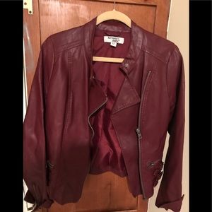 Buckle Faux Leather Jacket